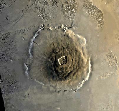 Olympus Mons is an enormous shield volcano 27 km high 20 times wider than it is high s Volcanoes It