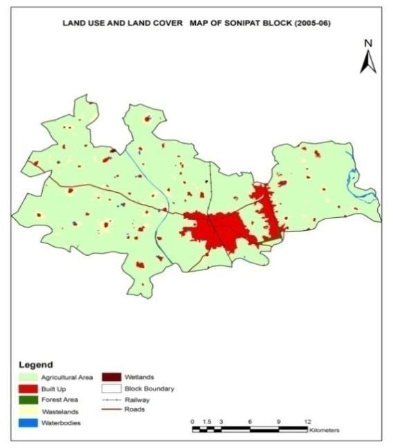 Fig -6: Land use/land cover Map of Gohana Block during 2005-06 and. Sr. No.
