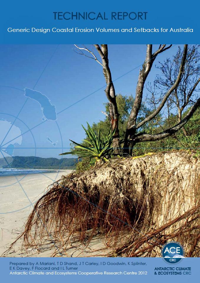 Generic open coast sandy shore erosion hazard setbacks (zones) Standard coastal erosion hazard modelling techniques (as used for Clarence, widely
