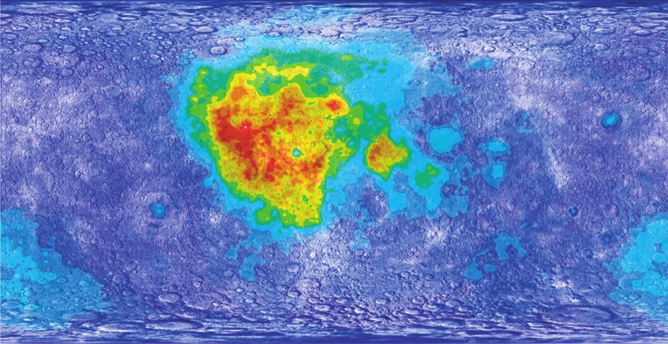 JOURNAL OF GEOPHYSICAL RESEARCH, VOL. 107, NO. E4, 10.1029/2000JE001460, 2002 Figure 2. A cylindrical projection map of the observed epithermal-to-thermal neutron flux ratio.