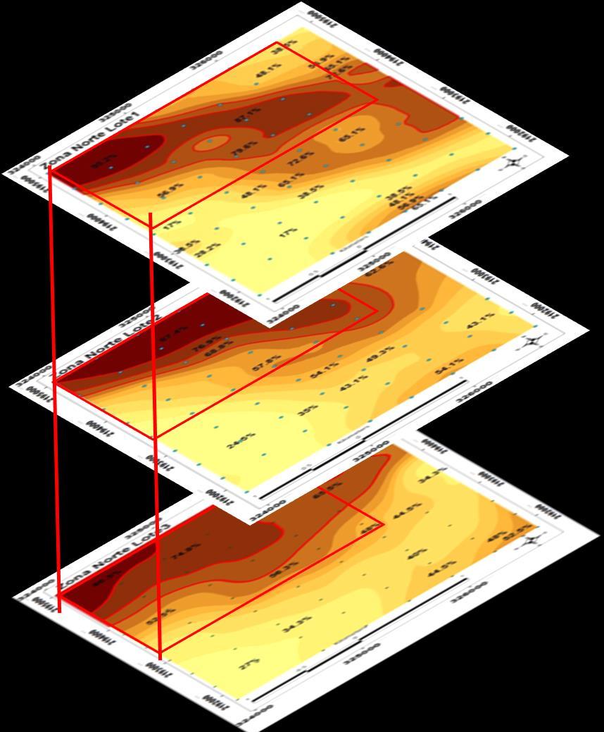 Figure 12.- Three monthly radon sampling campaigns, north zone of Los Azufres.