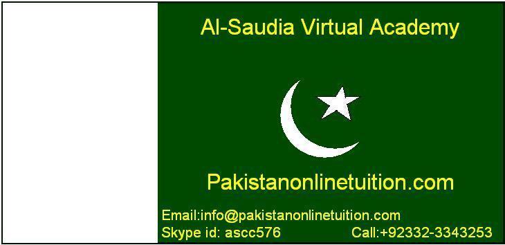 Al-Saudia Virtual Academy Pakistan Online Tuition Online Tutor Pakistan Matter Q1. What is meant by Matter? Ans: MATTER: Anything which has mass and occupied space is called Matter.