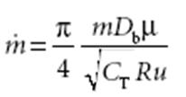 where m b = ρ b D 3 b is the mass of the bob.