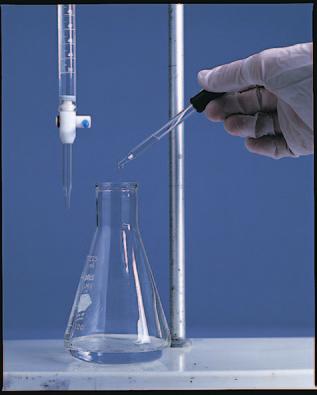 7 Allow the approximate volume of acid that was determined by your teacher or lab procedure to flow into a clean