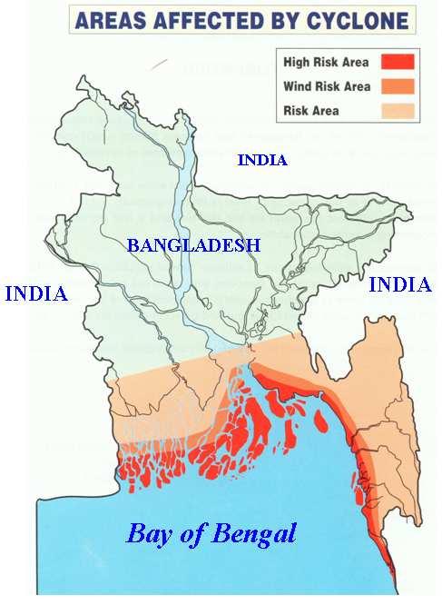 When they moved further north towards Bangladesh coast where bathymetric depth is shallow the height of the storm surge become