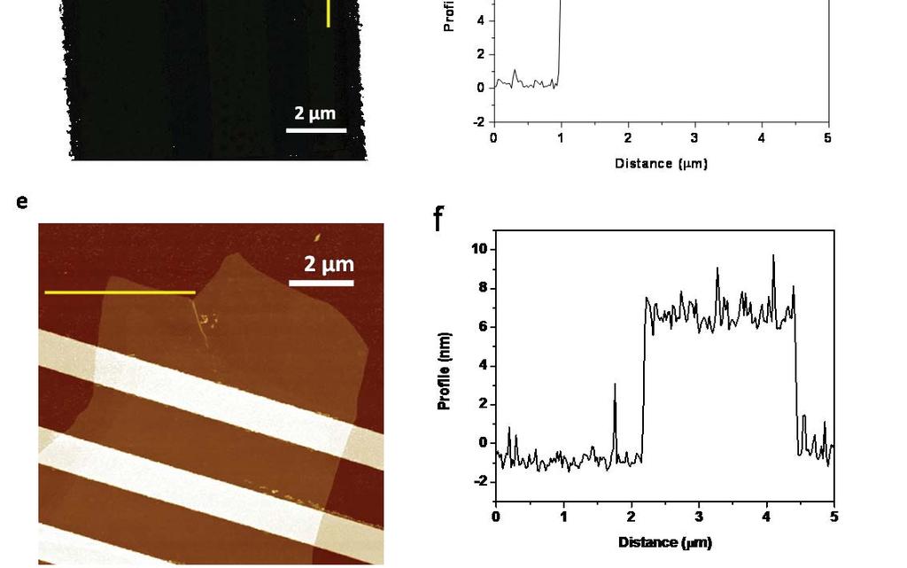 (a) AFM mapping of device shown in Figure 3a inset.