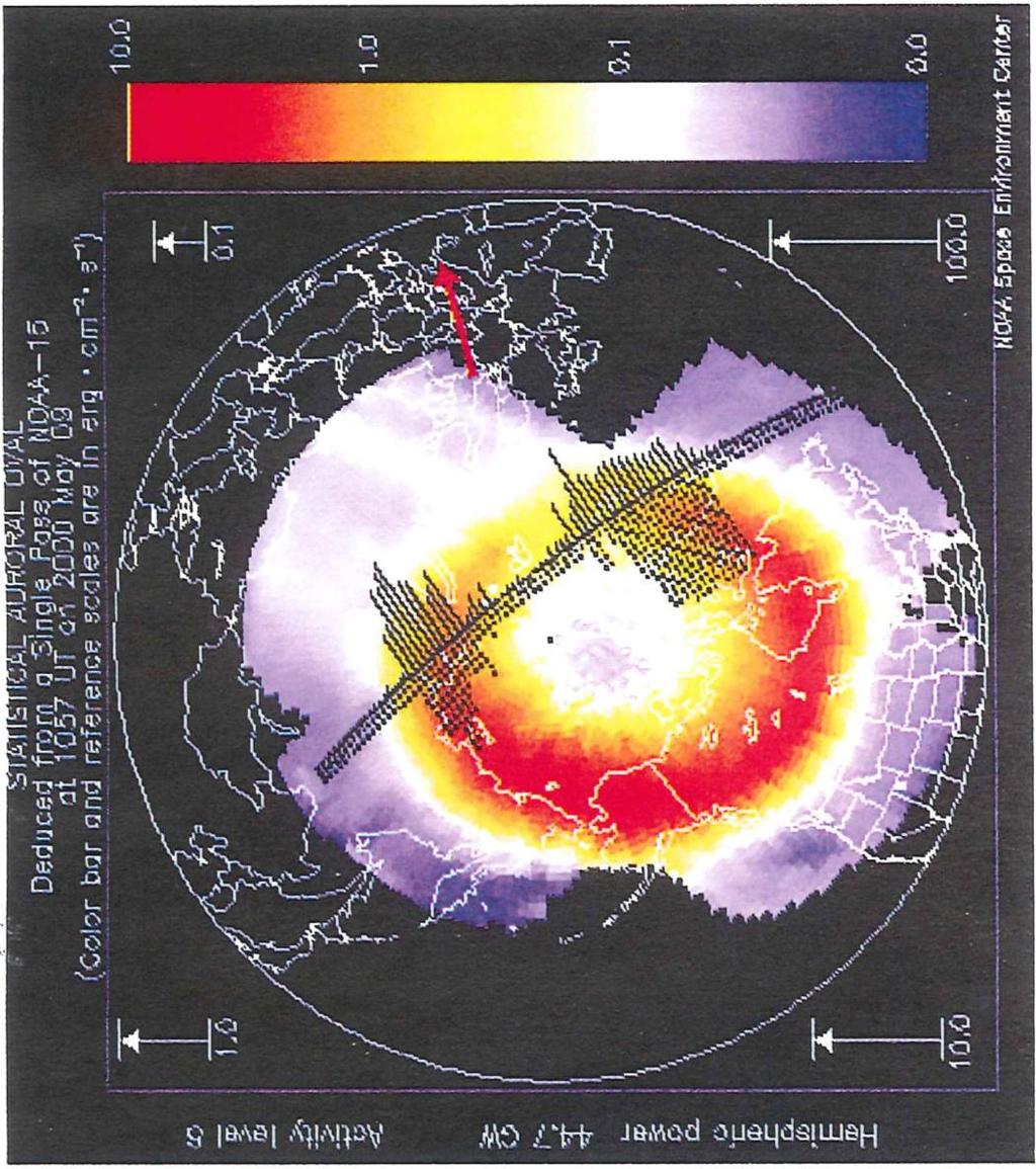 Statistical pattern of auroral energy input derived from TIROS/NPAA satellite data