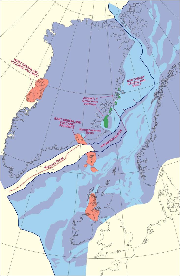 NE Atlantic Margin Plate Reconstruction at 54 Ma Greenland Conjugate NE Greenland & Norwegian margins but line of