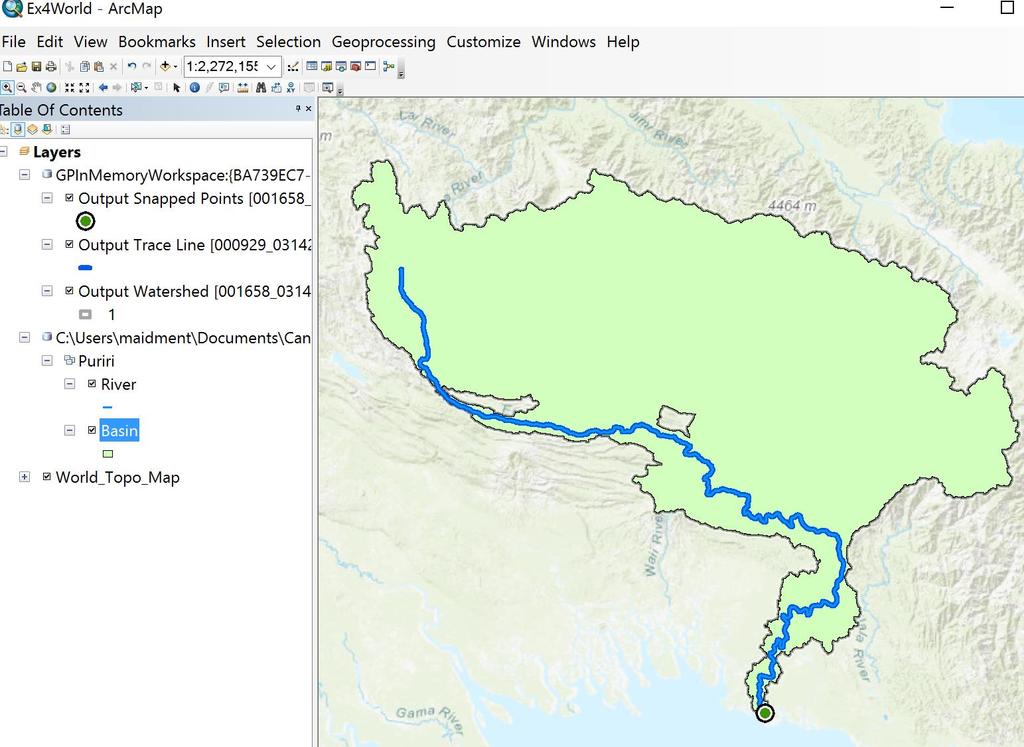 To be Turned In: A basemap of the Purari River basin in Papua-New Guinea.