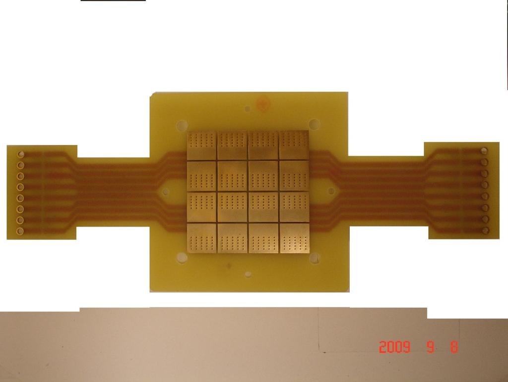 conventional current collector plate in direct contact with the back-side of the segmented.