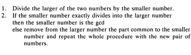 So our basic strategy for computing the gcd of two numbers is: The mod function allows us to compute the remainder resulting from an integer division.