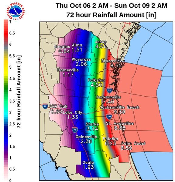 Heavy Coastal Rainfall Likely Localized Pockets of very heavy rain are possible through the duration of the storm event.