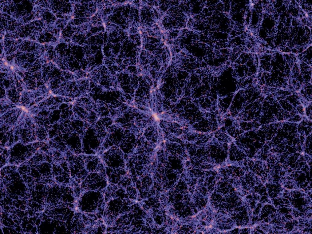 the deep gravitational wells produced by underlying dark matter