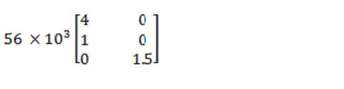 Stiffness matrix, [K] = 46.656 N/mm 15.