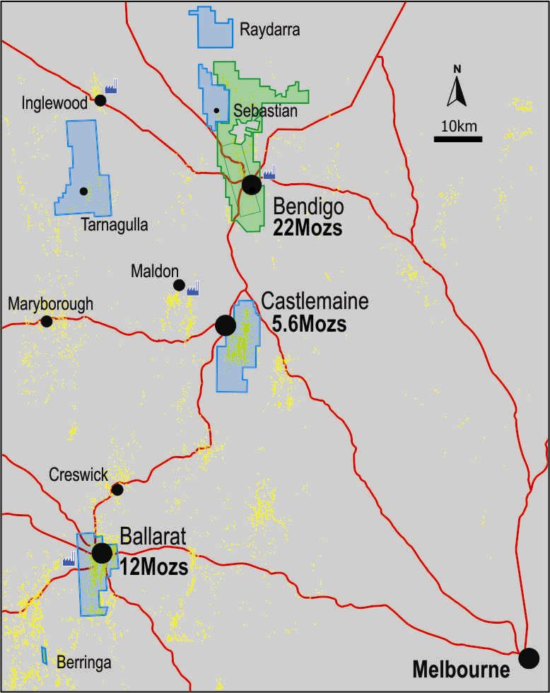ABOUT Castlemaine Goldfields Limited (CGT) holds significant exploration titles encompassing five substantial goldfields in Central Victoria.
