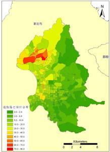 The earthquake losses of all districts in Taipei city are estimated by Taiwan Earthquake Loss Estimate System (TELES). The results are shown in Fig.9. The Fig.