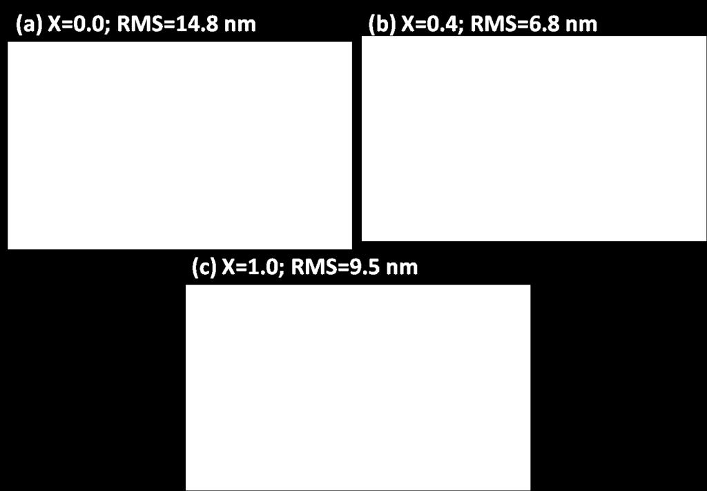 perovskite thin films: (a) x = 0.