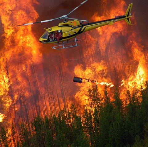 lightening-caused fires in northwestern Ontario Fish range