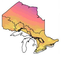 How The Data Were Used Ontario relevant, created using GIS Primary watershed summaries Great Lakes sub-basin watersheds 3 Representative Concentration Pathways (2.6, 4.5, 8.