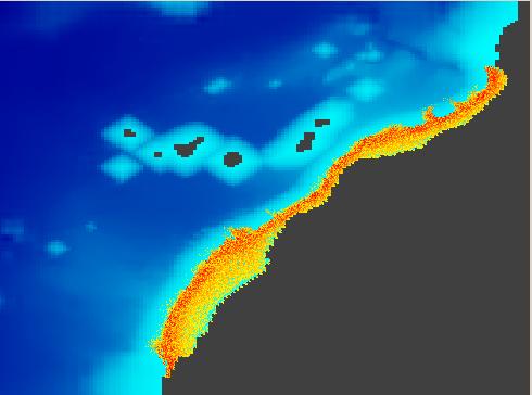 Modelling tools We used a coupled IBM-hydrodynamic model: The