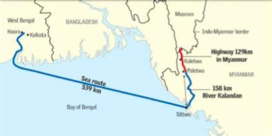 Q2) which of the following is true A) Kaladan Multi-Modal Transit Transport Project is a project that will connect the eastern Indian seaport of Haldia with Sittwe seaport in Rakhine State, Myanmar