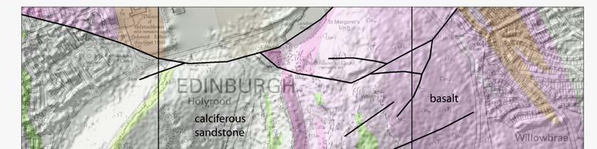 1.2 GEOLOGICAL CONTEXT The Arthur's Seat massif is composed of a variety of igneous and sedimentary lithologies (Fig. 3).