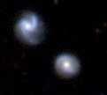 28 caught at maximum light by the Supernova Legacy Survey (SNLS). Right: The supernova after it has faded.