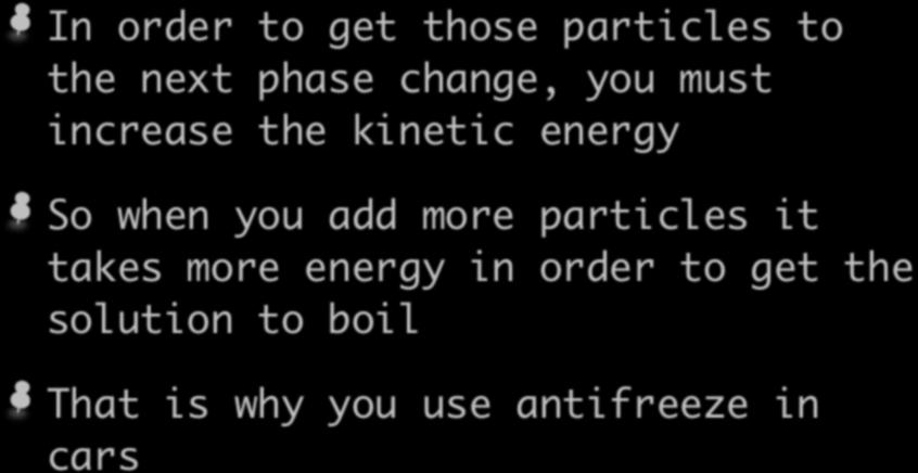 So when you add more particles it takes more energy in order