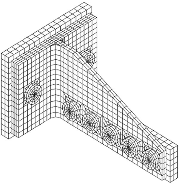 750 C. Díz et l. / Journl of Constructionl Steel Reserch 67 (2011) 741 758 Fig. 12. 3D solid T-stu model [133]. nonliner mteril chrcteristics, nonliner geometric ehviour, nd severl contct interctions.