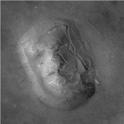 Surveyor Orbiter Happy Face Crater!