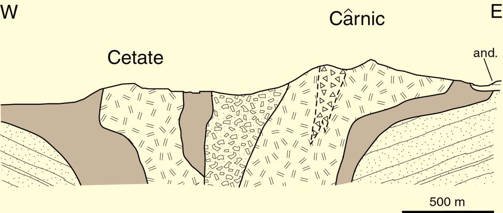 Discussion The Canaribamba diatreme-associated epithermal vein system has evidence for significant mineralization over a vertical interval of >300 m, probably 400 m or more, albeit not indicated from