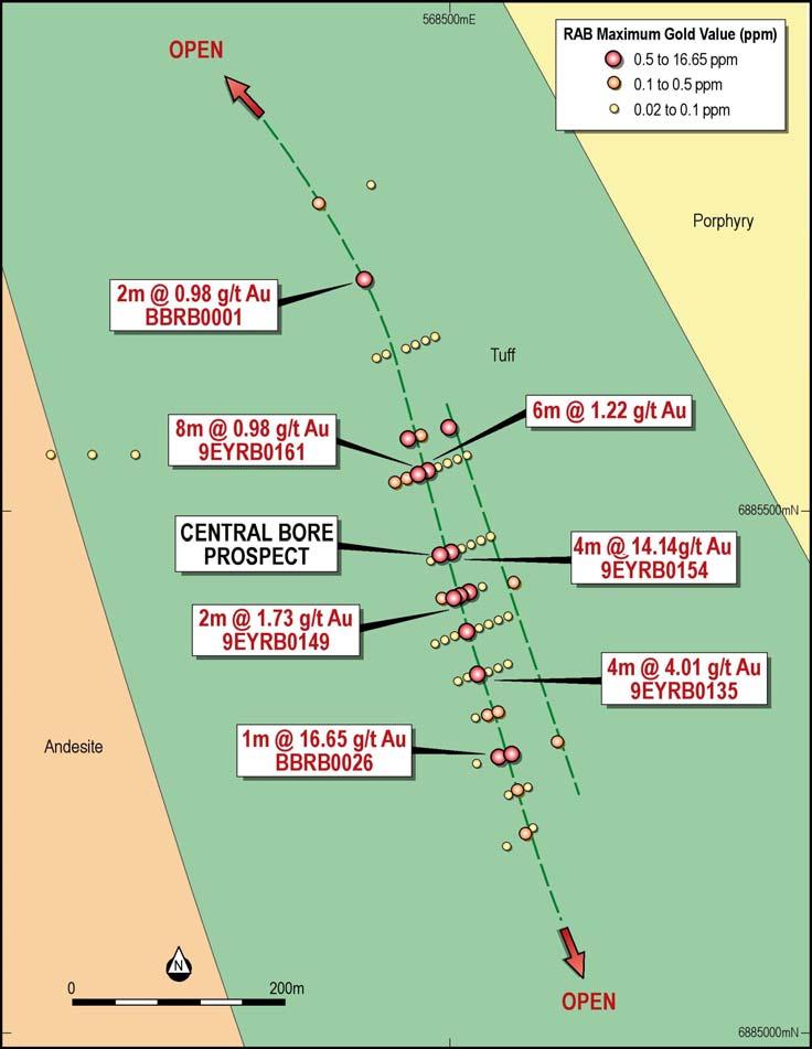 During June 2009, Eleckra completed 310 inclined RAB holes for 5,464m at its Yamarna Gold Project.