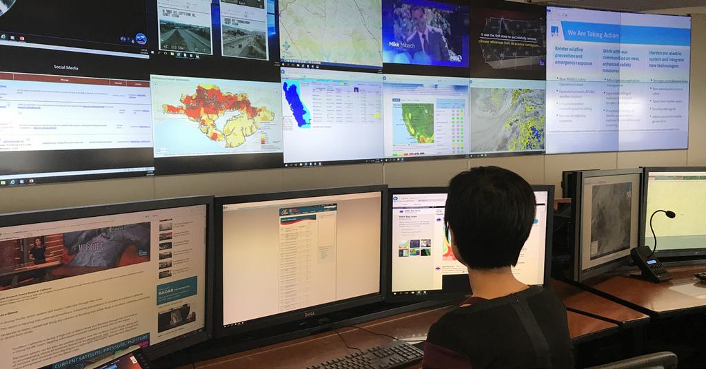 1 MONITORING FOR EXTREME FIRE DANGER CONDITIONS PG&E established a Wildfire Safety Operations Center to monitor potential fire threats across our service area in real time and coordinate prevention