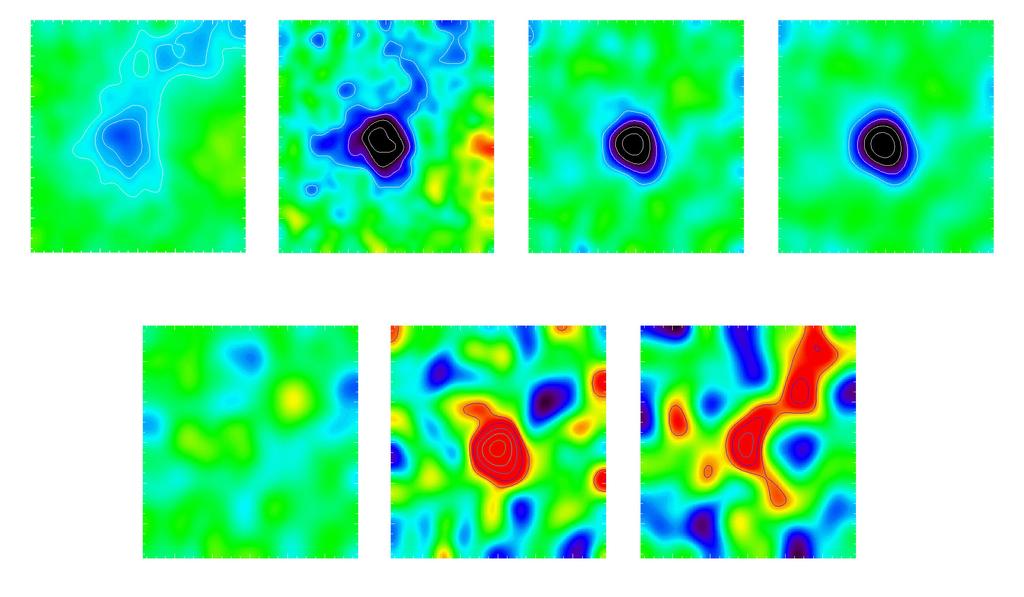 SZ Effect in CMB maps Abel 2319 44 GHz 217