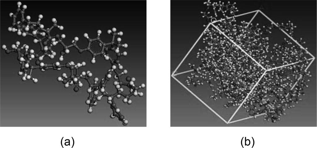 Molecular Dynamics Simulations of Graphite-Vinylester Nanocomposites and Their Constituents 319 RVE molecular systems are condensed with NPT (constant number of atoms, pressure, and temperature, MD