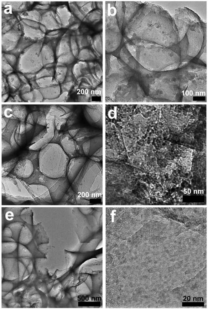 Supplementary Figure 5 Morphological characterization of the 3D S@PGC composites after being subjected to an elongated period of sonication during TEM sample preparation.