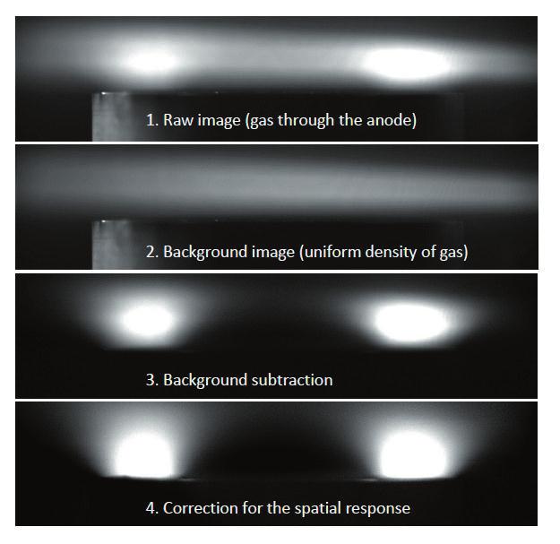 Figure 8. Post-treatment of the fluorescence images.