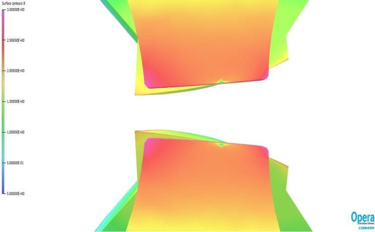 Magnetic design: 3D High field region: flat profile due