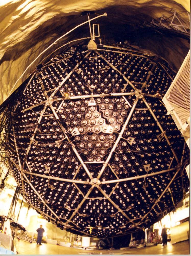 Sudbury Neutrino Observatory Observations using Heavy Water 1000 tons of D2 O (on loan) in Ontario, Canada measures direction and energy since 1999 d + νe p + p + e e + νx e + νx