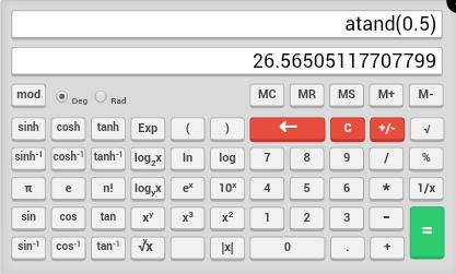 13 P a g e How to use Virtual Calculator cos -1 0.5 0.5 cos -1 = 60 degree tan -1 0.5 0.5 tan -1 = 26.