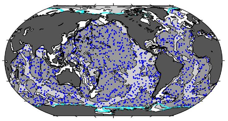 deep ocean (> 2000 m) Straw-plan for 5 x 5 degree Deep Argo float array