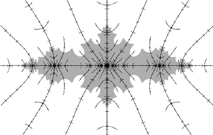 Figure 7: Parapuzzle piece P 6 with Mandelbrot set.