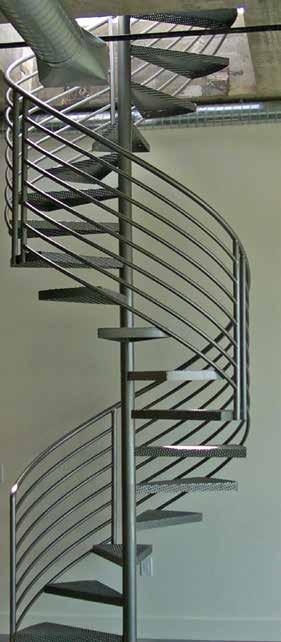 custom formed handrail, then re-packaged for easy assembly at