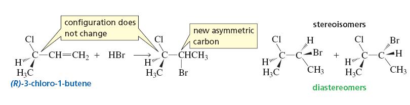 Stereochemistry Two asymmetric carbons The two transition states will not have