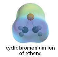 Bromination Mechanismc First step bromonium ion formation electron-deficient