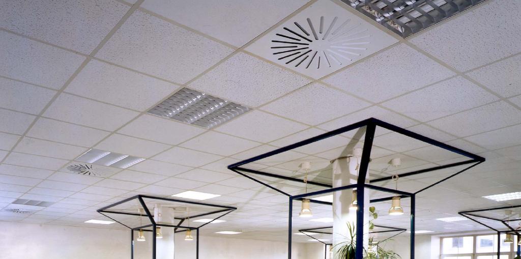 Swirl diffusers series DLA Application Direct ventilation of occupied zones in commercial and industrial facilities which require high air exchange rates because of thermal loads, e.g. restaurants, shopping centers, laboratories.