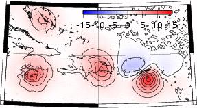 DISCUSSIONS From the hurricane Dean forecast results, it is shown that both GPS PWV and COSMIC refractivity are helpful for the hurricane forecast.