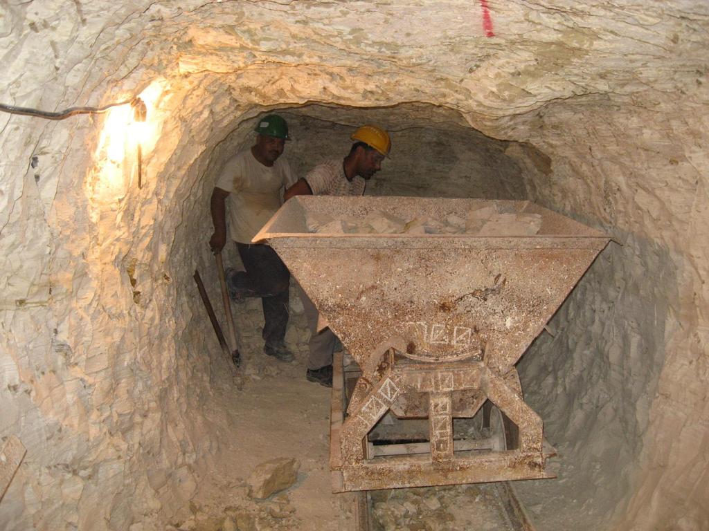In the mining sector the detailed evaluation of the resources
