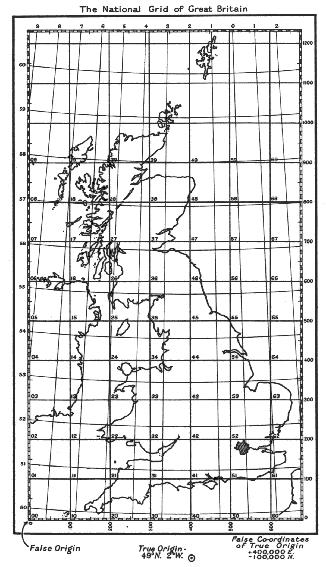 Figure 5 National Grid of Great Britain 2.2.8 Gauss Boaga east The Gauss Boaga east projection is used in Italy.