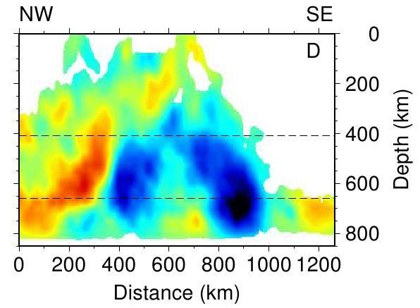 (WSW-ENE) shows continuity with the Alpine anomaly